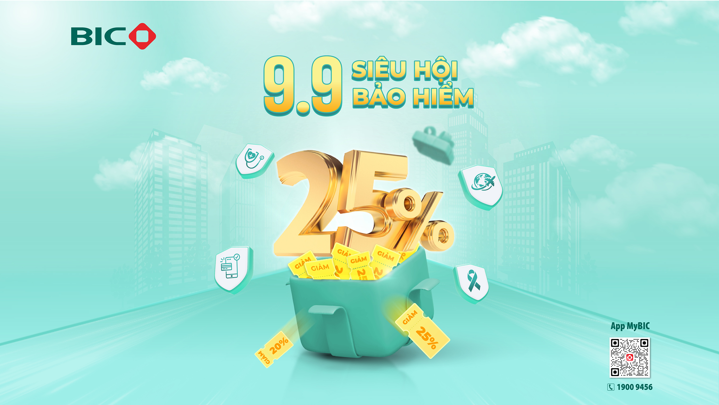 BIC ưu đãi tưng bừng tới 25% phí bảo hiểm dịp 9.9